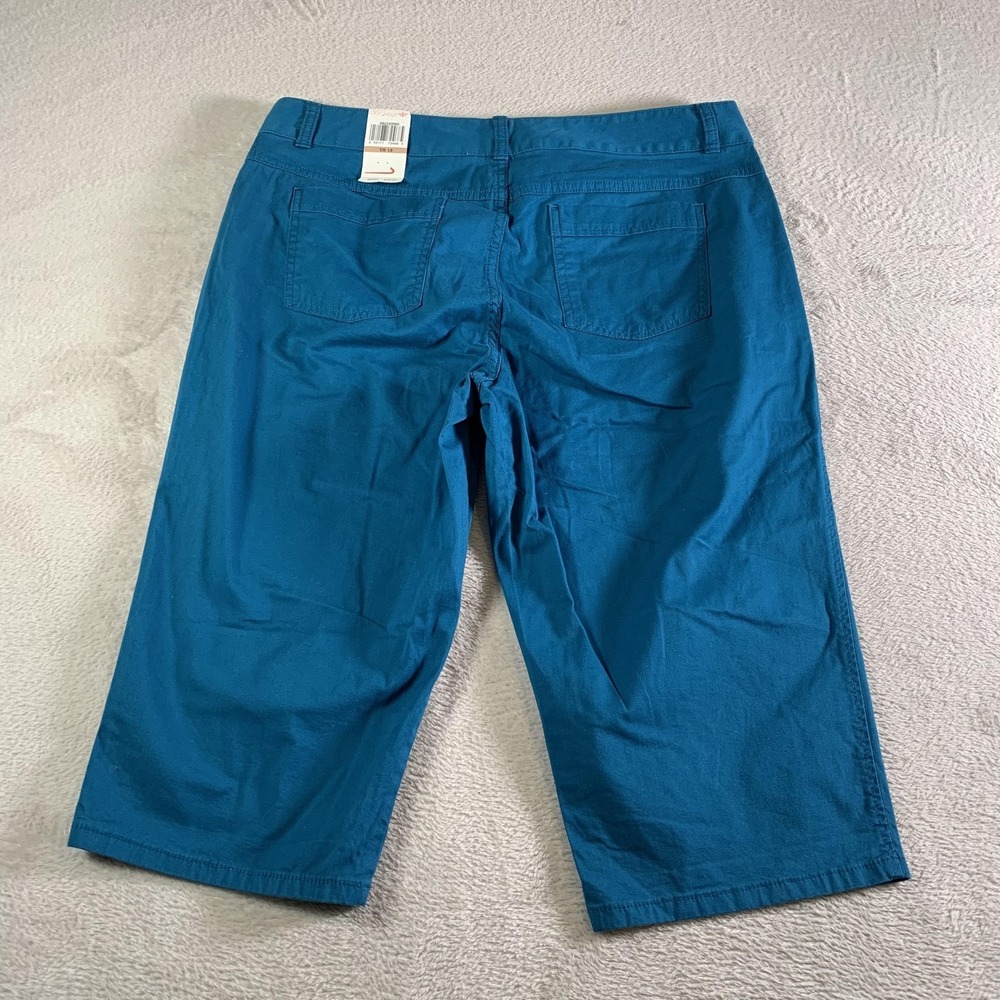 Dockers Pants Womens 12 Blue 5-Pocket Truly Slimming Capri Stretch Twill NEW‎ - Picture 11 of 13
